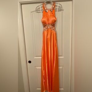 Orange prom/ formal gown